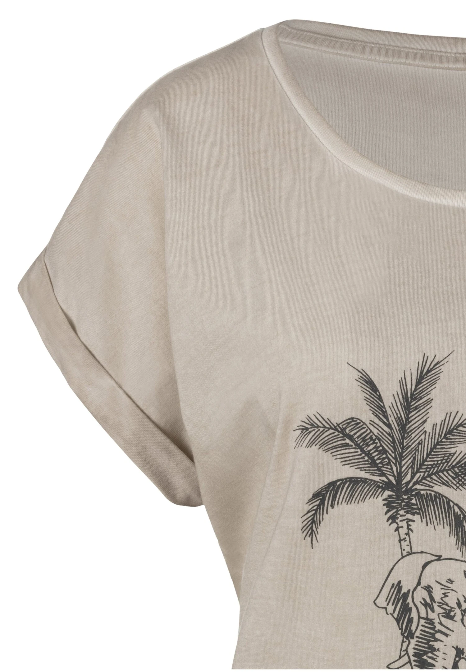 Camiseta Estampada - Beige - Imagen 3