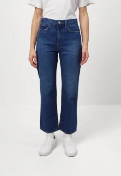 FRAME Le Jane Crop - Vaqueros Rectos - Blue Denim