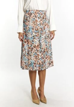 Faina Falda Plisada - Beige/Mehrfarbig