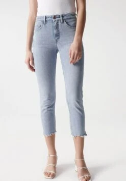 Jeans Faith Push In Cropped Slim - Vaqueros Slim Fit - Blau