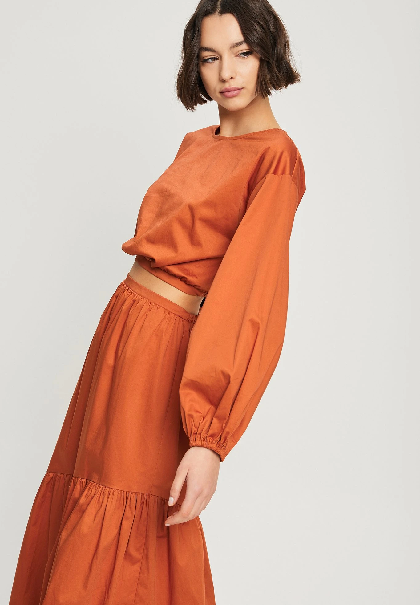 Bill Midi - Falda Acampanada - Rust - Imagen 4