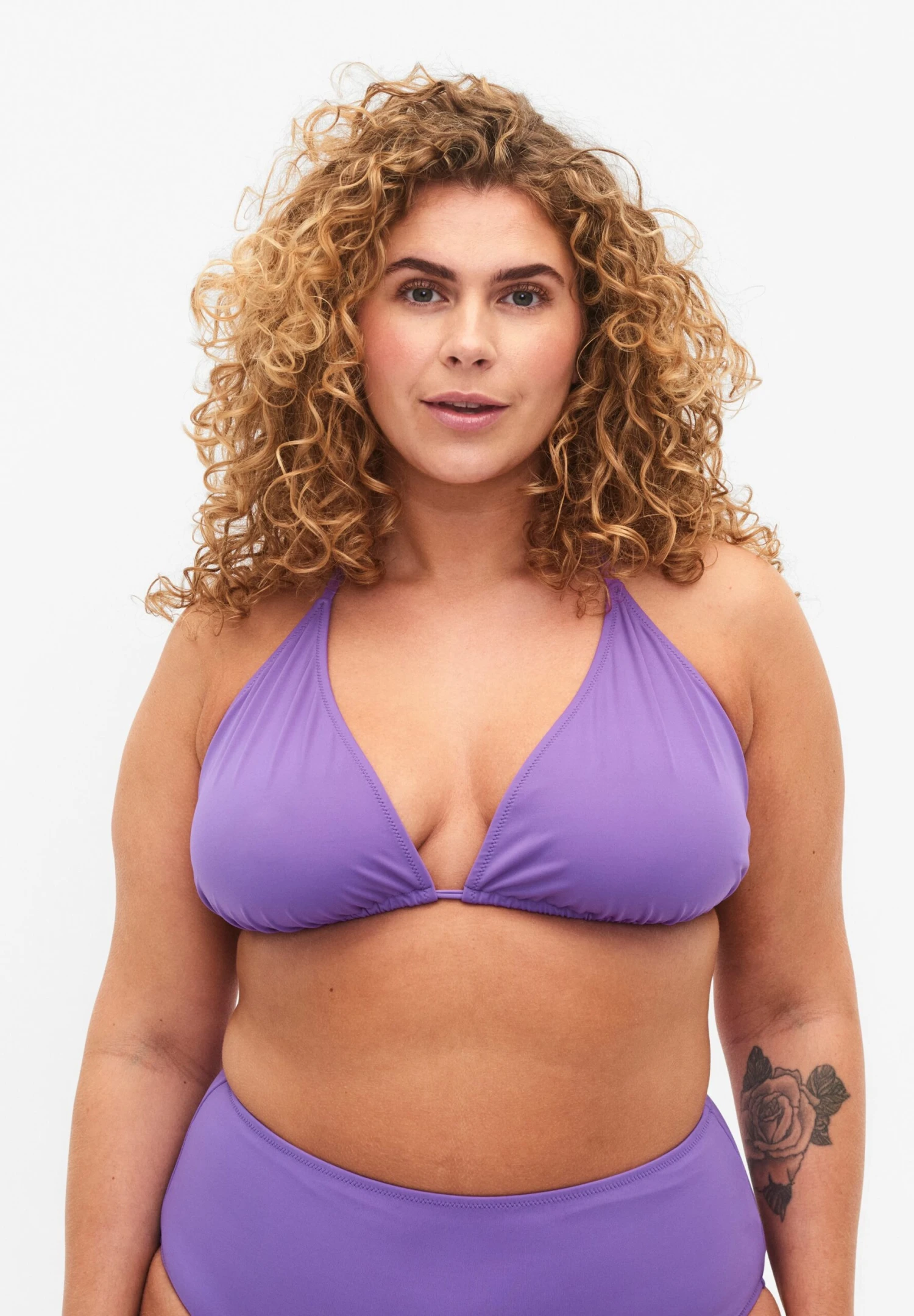 Zizzi Plain Triangle - Top De Bikini - Royal Lilac
