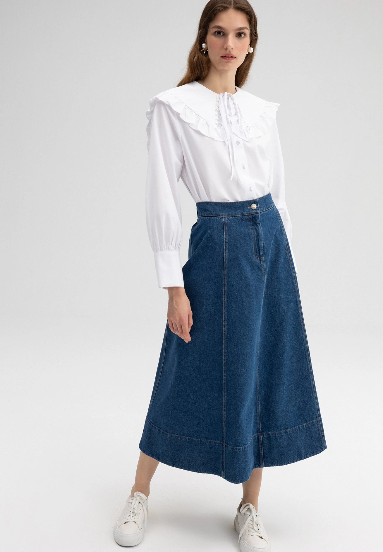 Falda Larga - Blue Denim - Imagen 5