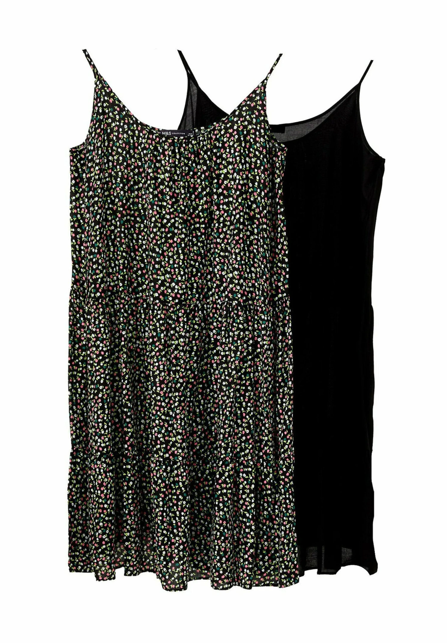 Marks & Spencer 2 Pack Tiered Mini - Vestido Informal - Black Mix - Imagen 6
