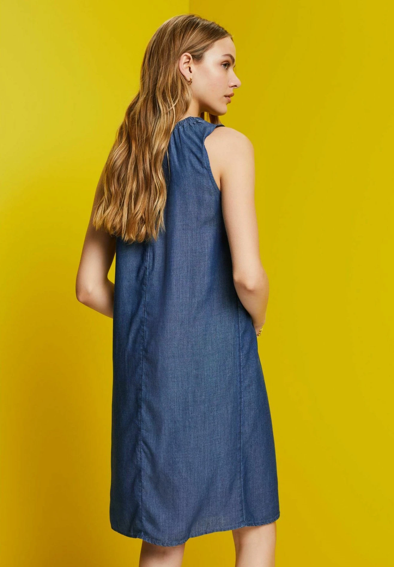 Edc By Esprit Light - Vestido Vaquero - Blue Dark Washed - Imagen 5