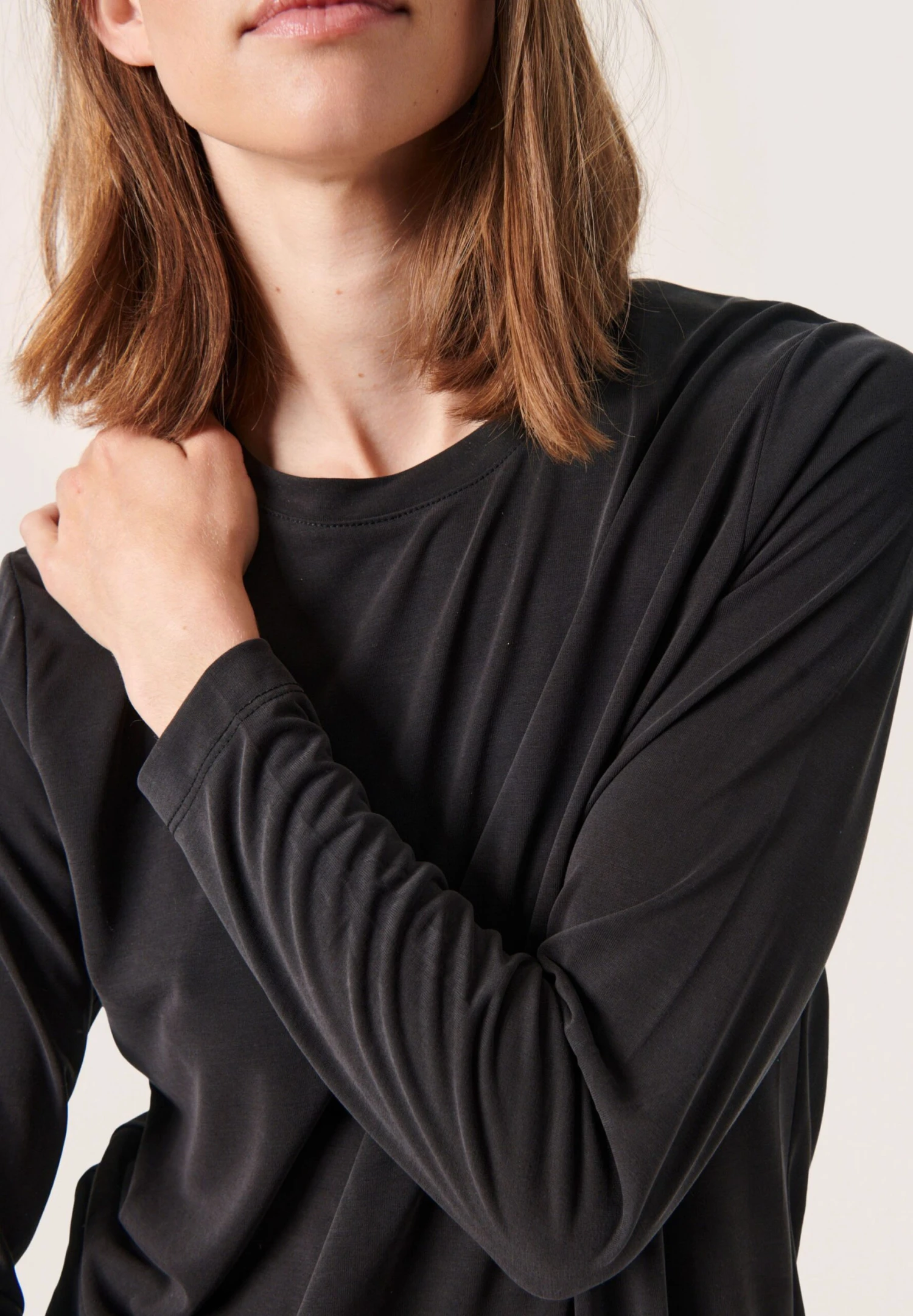 Soaked In Luxury Columbine Loose Fit Ls - Camiseta De Manga Larga - Black - Imagen 4