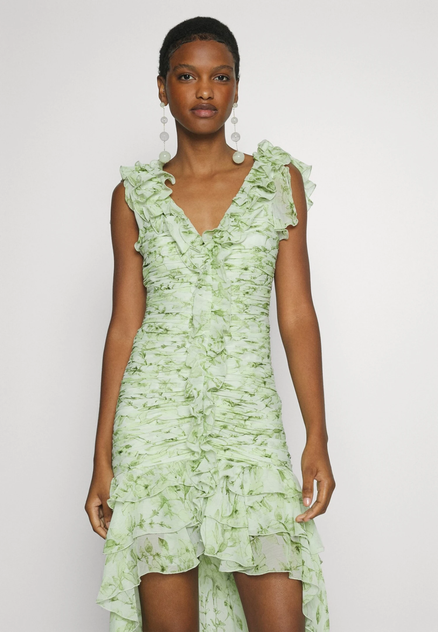 Cinq A Sept Portra Dress - Vestido De Cóctel - Faded Mint Multi - Imagen 5