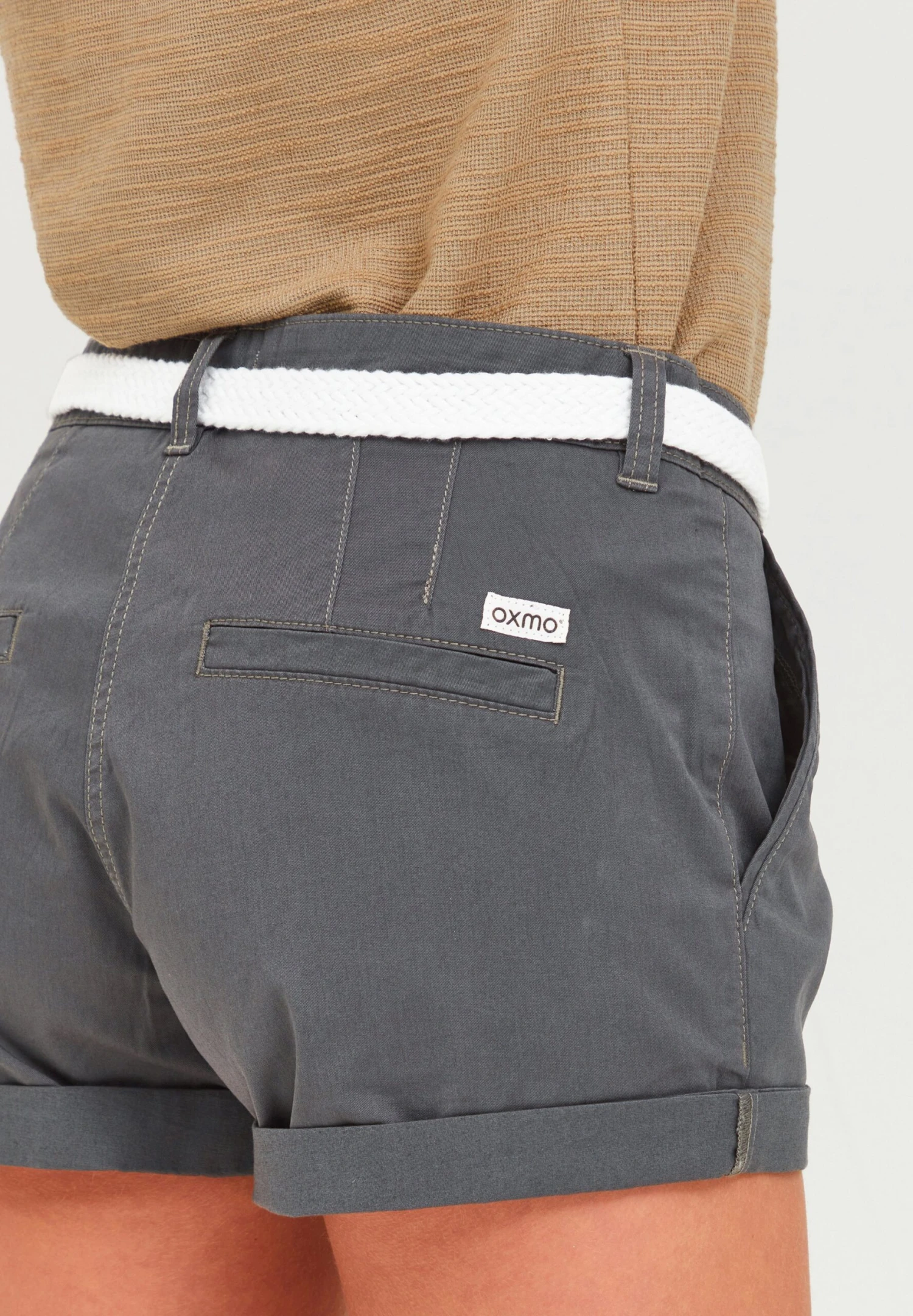 OXMO Oxchanett - Shorts - Dark Grey - Imagen 5