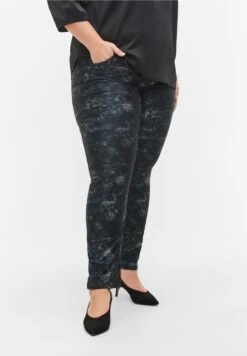 Zizzi Emily - Vaqueros Slim Fit - Black Aop