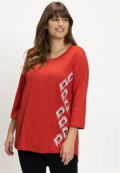 Ulla Popken Camiseta De Manga Larga - Karmijnrood