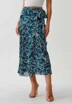 Tussah Hailey- Falda Acampanada - Outline Floral Emerald