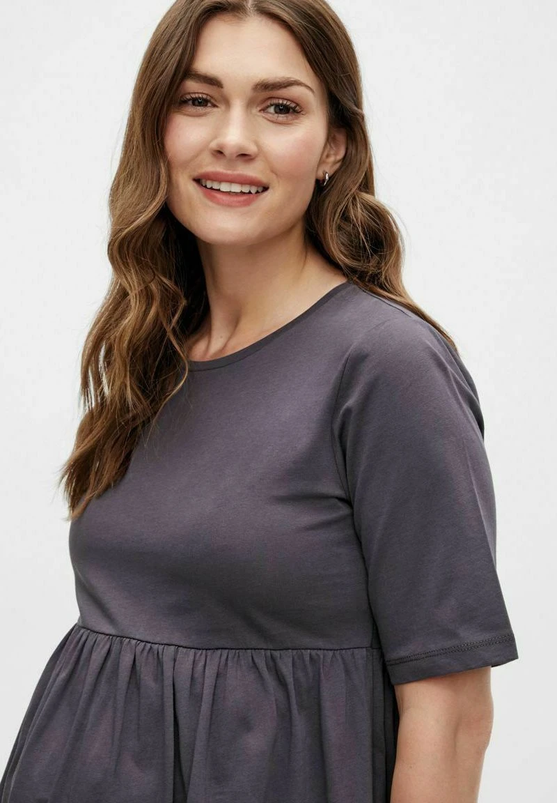 Mamalicious Stop Mlcilie - Camiseta Básica - Anthracite - Imagen 4