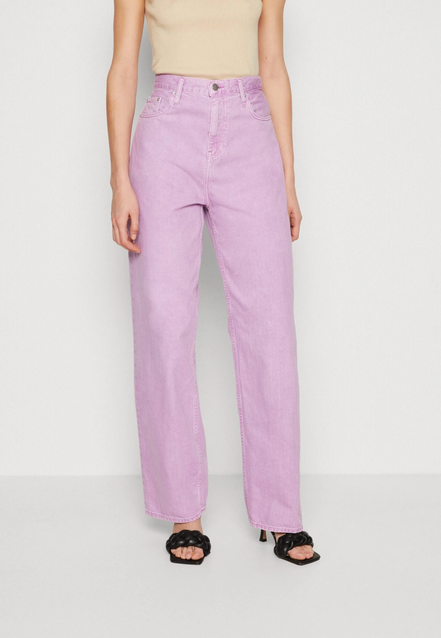 Calvin Klein Jeans High Rise Relaxed - Vaqueros Boyfriend - Denim Light