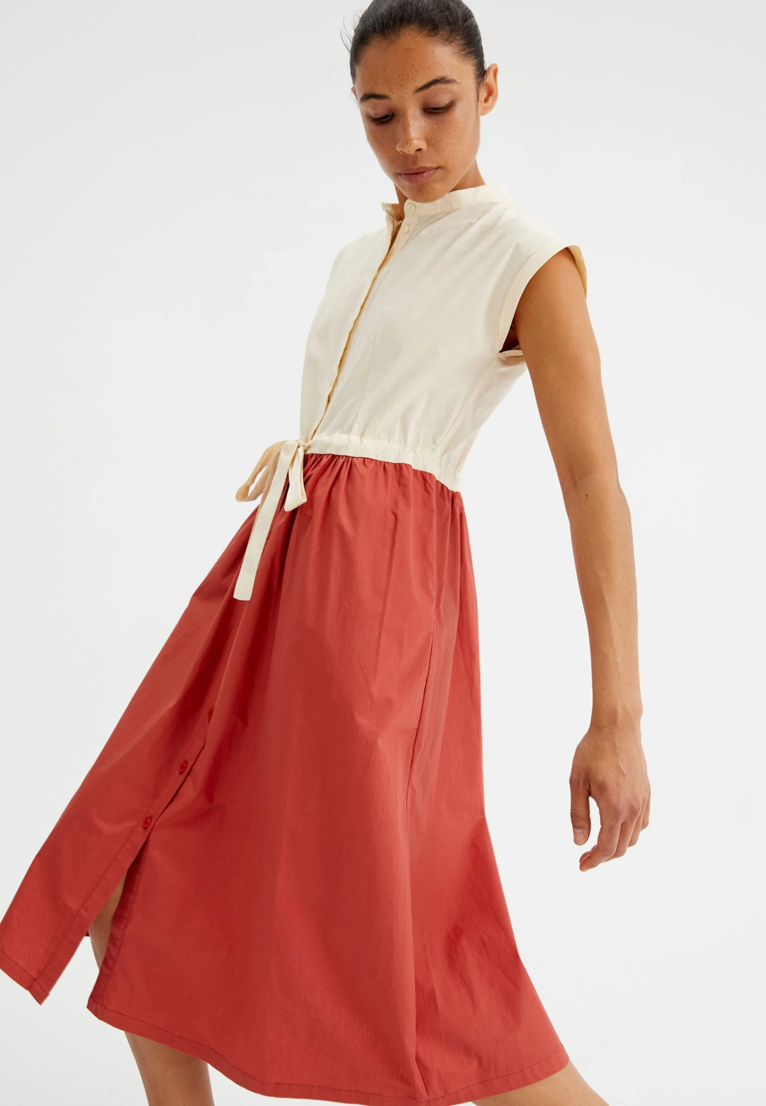 Compania Fantastica Vestido Camisero - Brown - Imagen 4