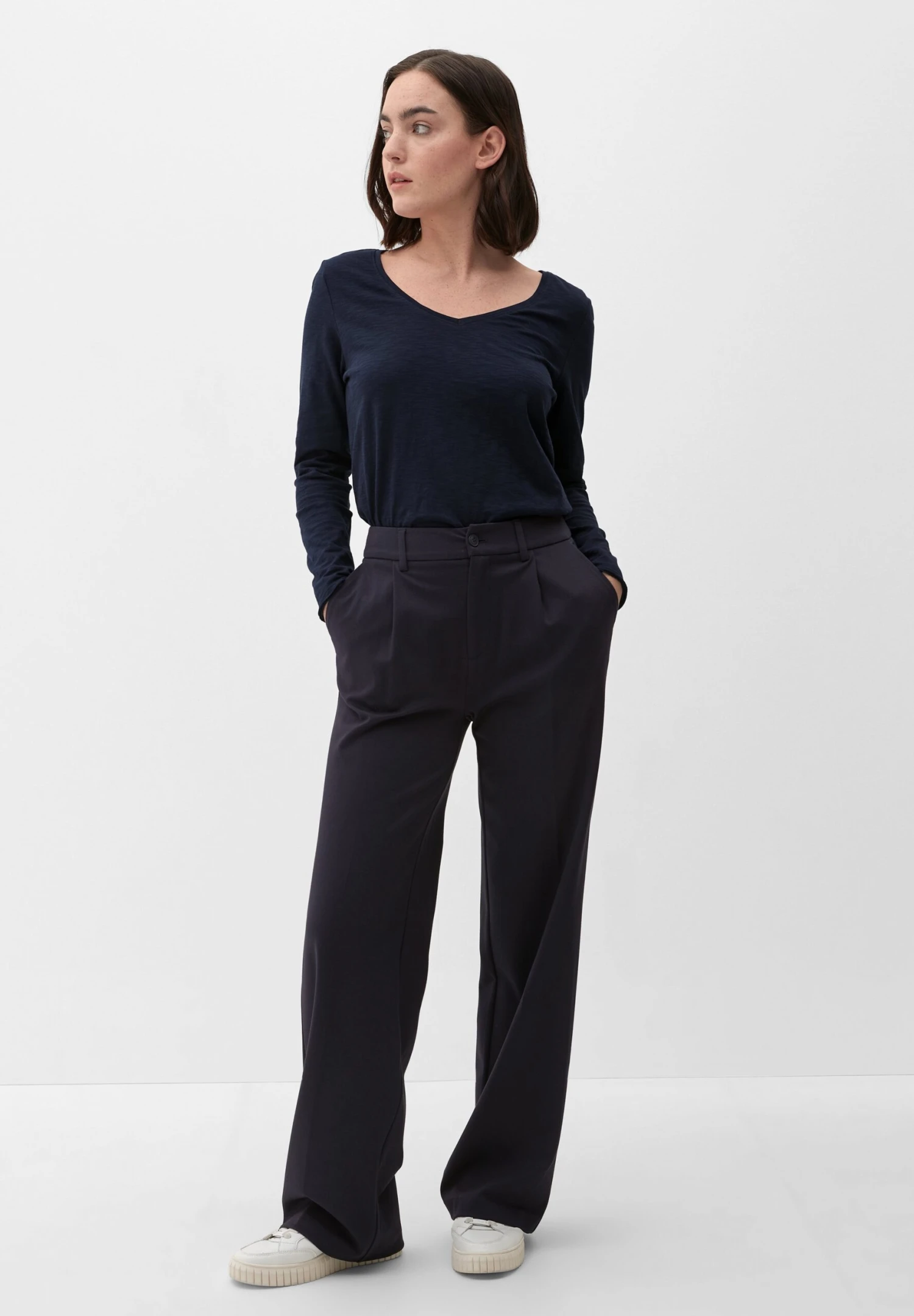 S.Oliver Longsleeve Met Slubstructuur - Camiseta De Manga Larga - Navy - Imagen 2