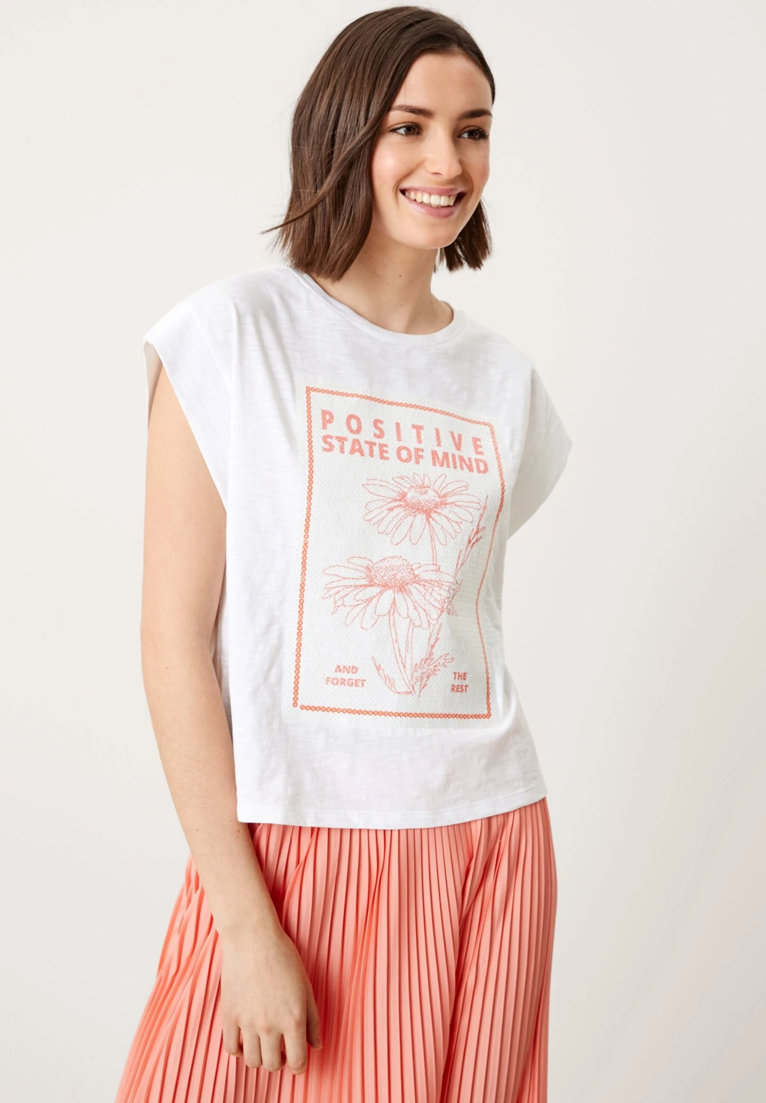 QS By S.Oliver Camiseta Estampada - White Placed Print