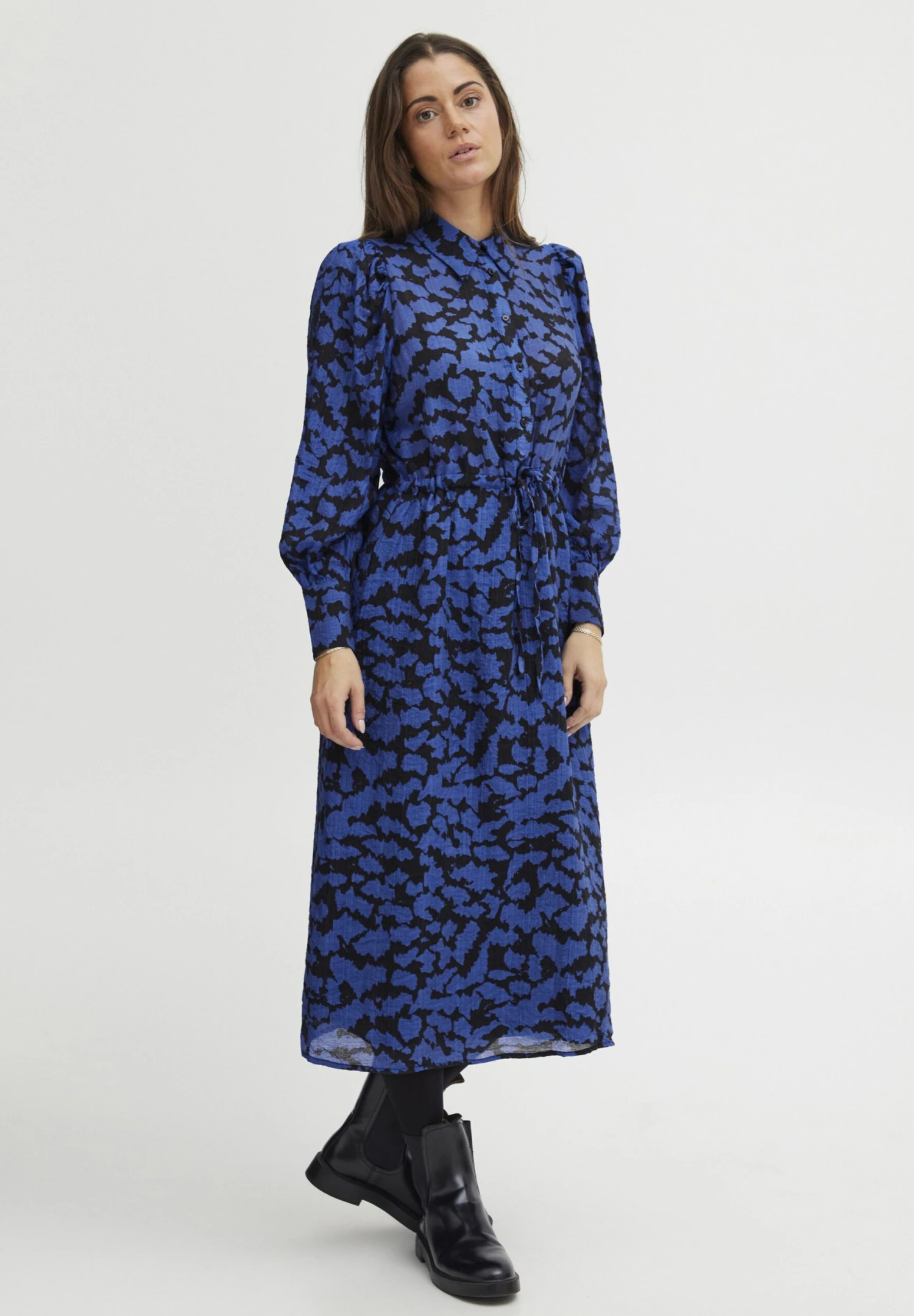 Fransa Frilla Dr - Vestido Camisero - Surf The Web Mix