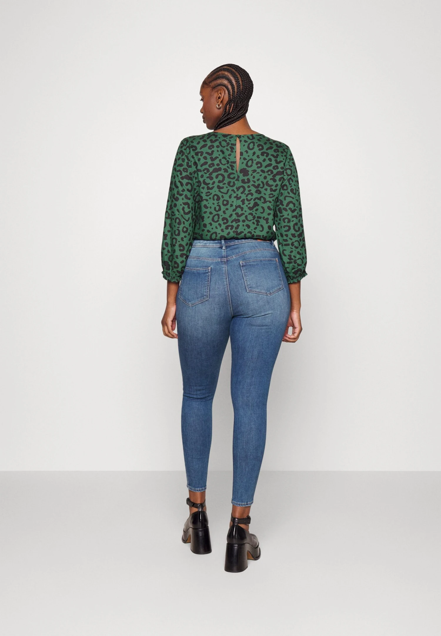 Oncwauw Mid Skinny- Vaqueros Pitillo - Medium Blue Denim - Imagen 3