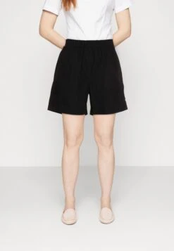 Marc O'Polo Essential Elastic Waist Pleats French Pockets - Shorts - Black