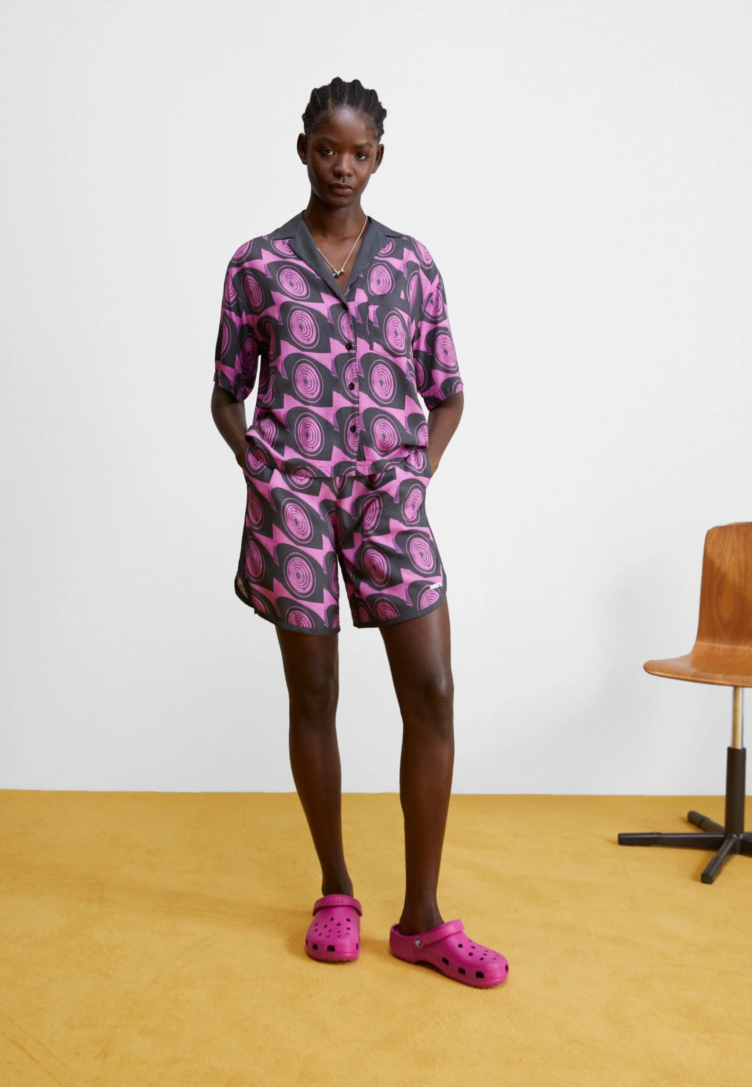 Obey Clothing Maria - Shorts - Very Fuchsia Multi - Imagen 2