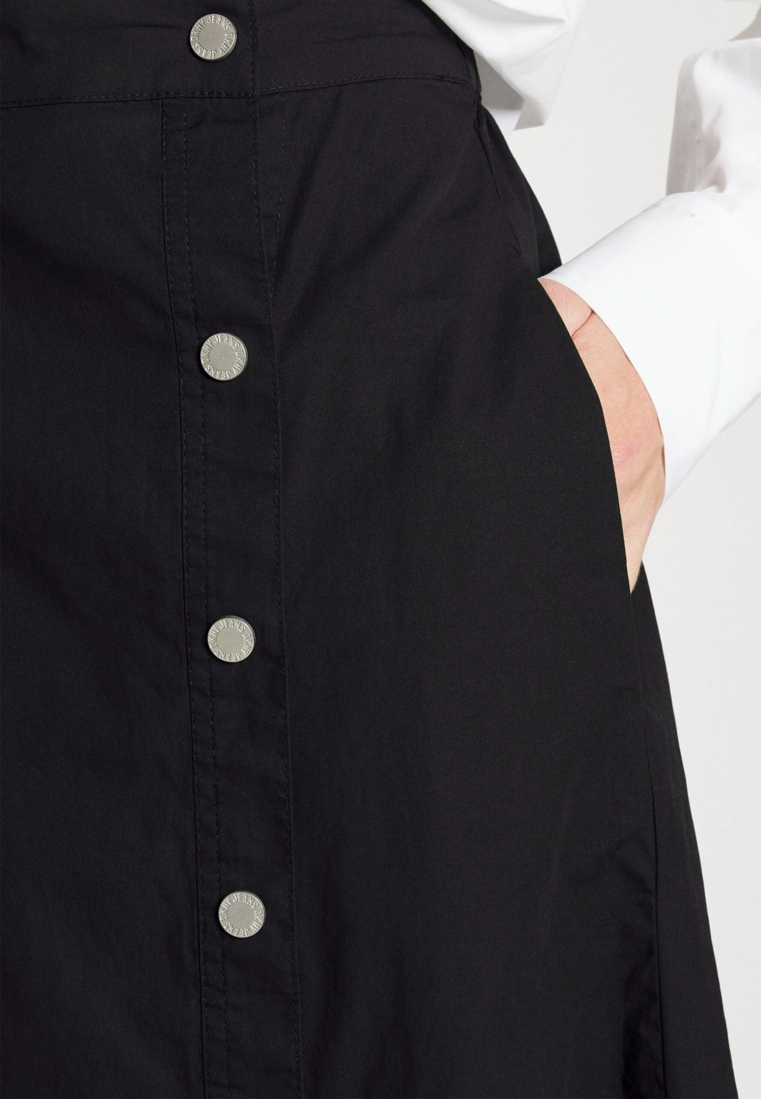 DKNY Poplin- Falda Cruzada - Black - Imagen 6