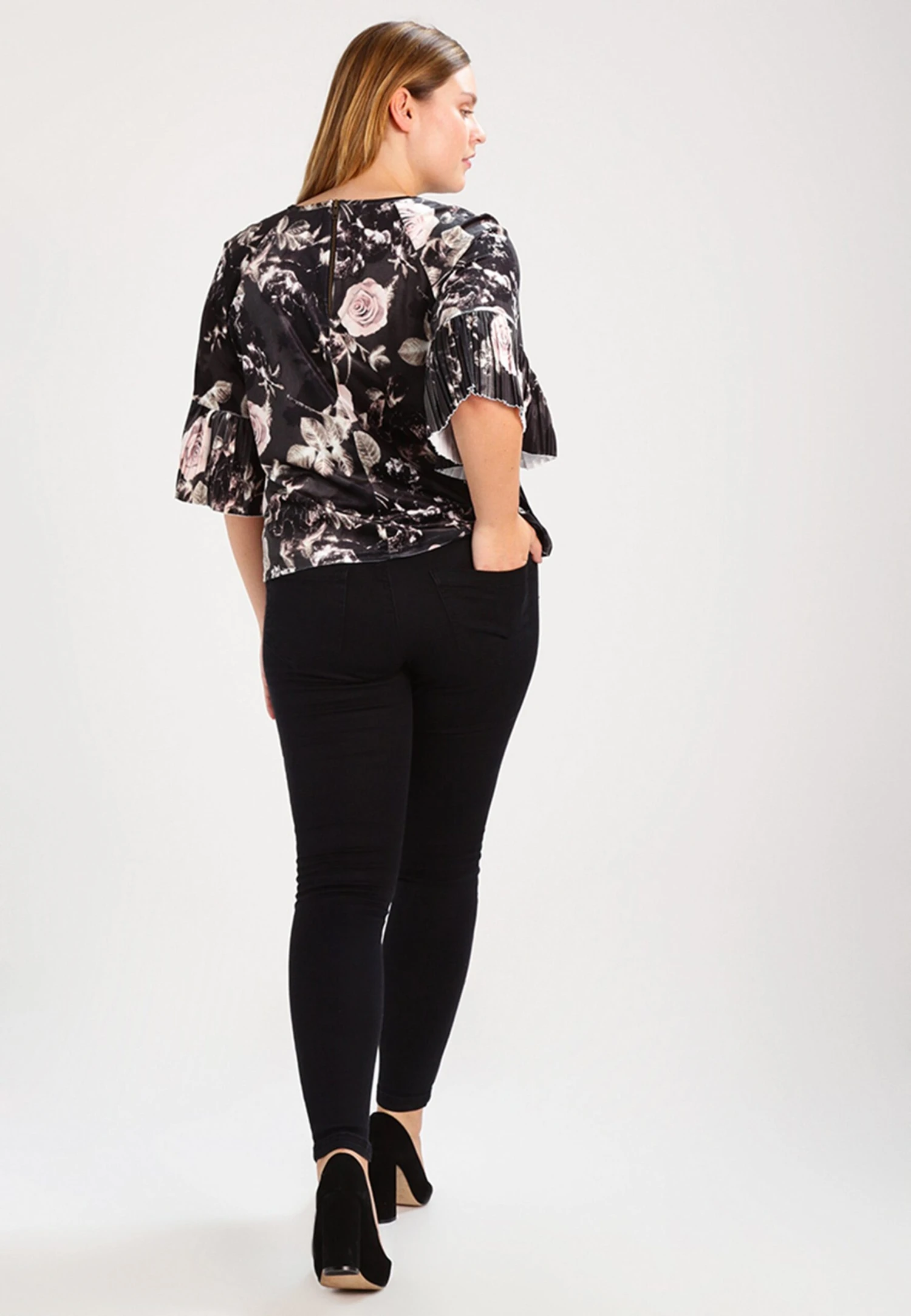 Zizzi Super Slim Amy Jeans Mit Hoher Taille - Vaqueros Pitillo - Black - Imagen 3