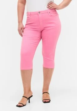 Zizzi Fitting Emily Capri - Shorts Vaqueros - Rosebloom