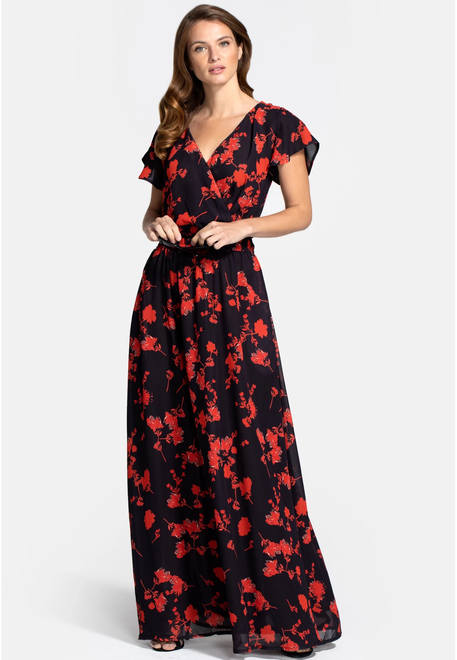 HotSquash Vestido Largo - Black, Red