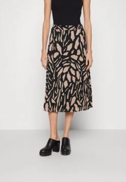 DKNY Pull Maxi- Falda Acampanada - Black/Cafe Au Lait