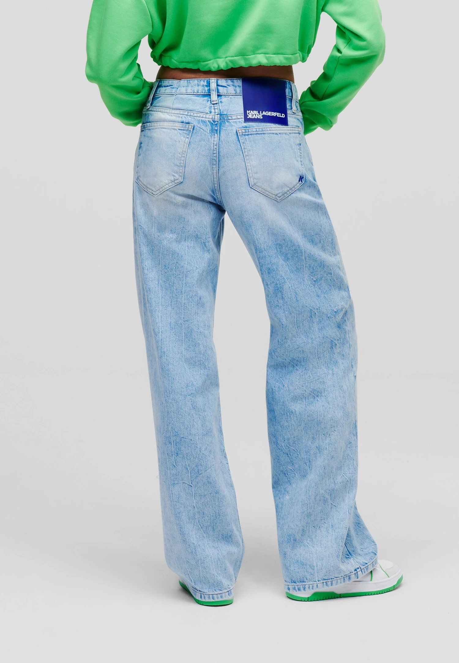 Karl Lagerfeld Jeans Mr Relaxed Pleated - Vaqueros Boyfriend - J Summer Light Blue Marble - Imagen 2