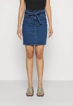 Vero Moda Petite Vmcamilla Short Paperbag Skirt- Falda Larga - Medium Blue Denim