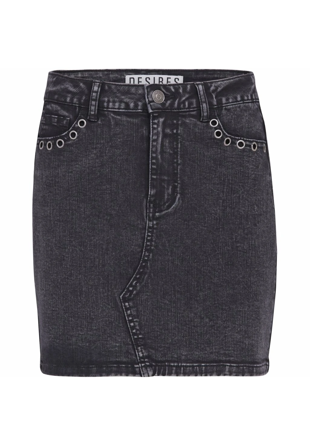 DESIRES Lola Eyelet- Minifalda - Black Washed - Imagen 5