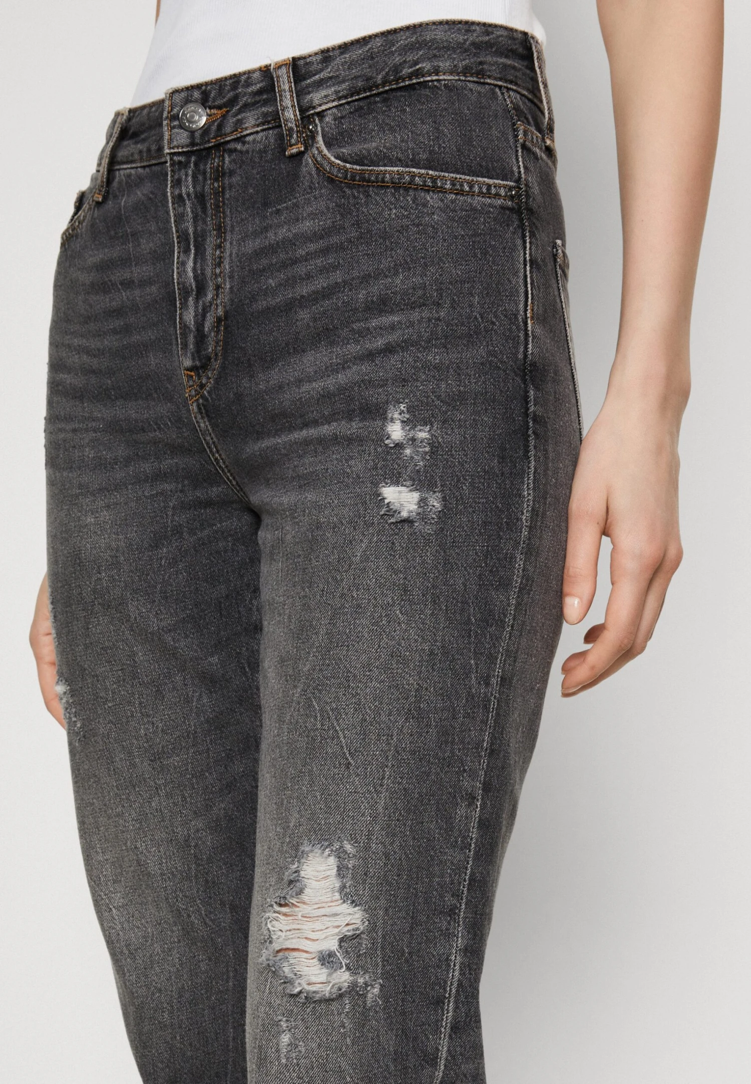 Armani Exchange 5 Pockets Pant - Vaqueros Pitillo - Grey Denim - Imagen 4