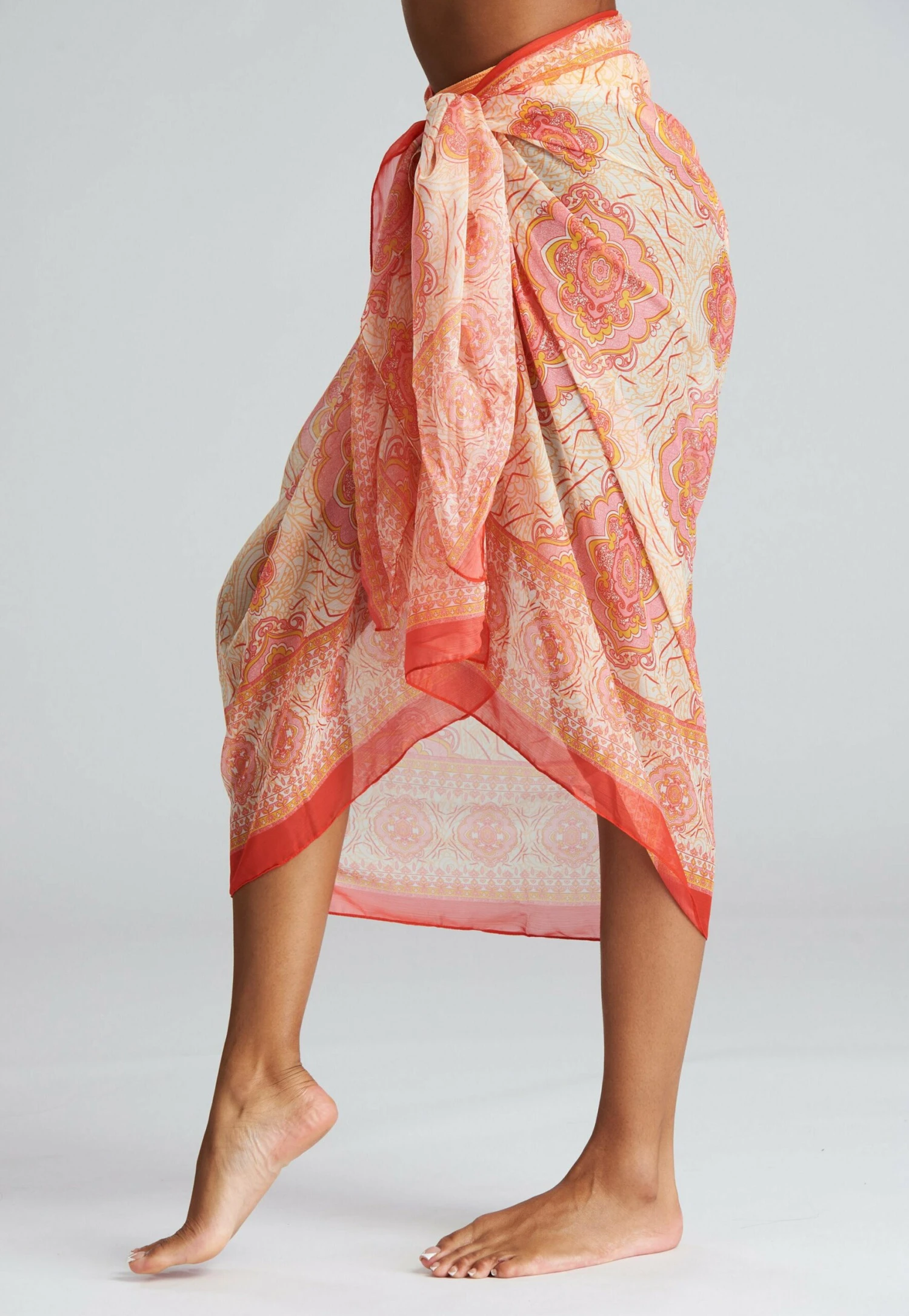 South Beach Sarongs Pareos Print Sarong - Complementos De Playa - Coral - Imagen 4