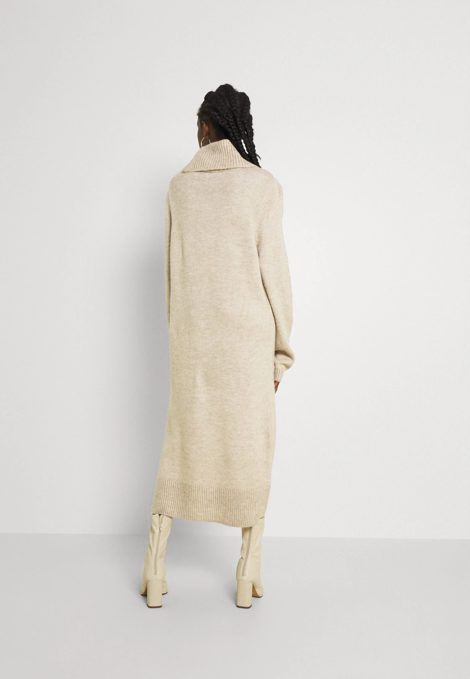 ONLY Onlbrandie Roll Neck- Vestido De Punto - Pumice Stone - Imagen 3