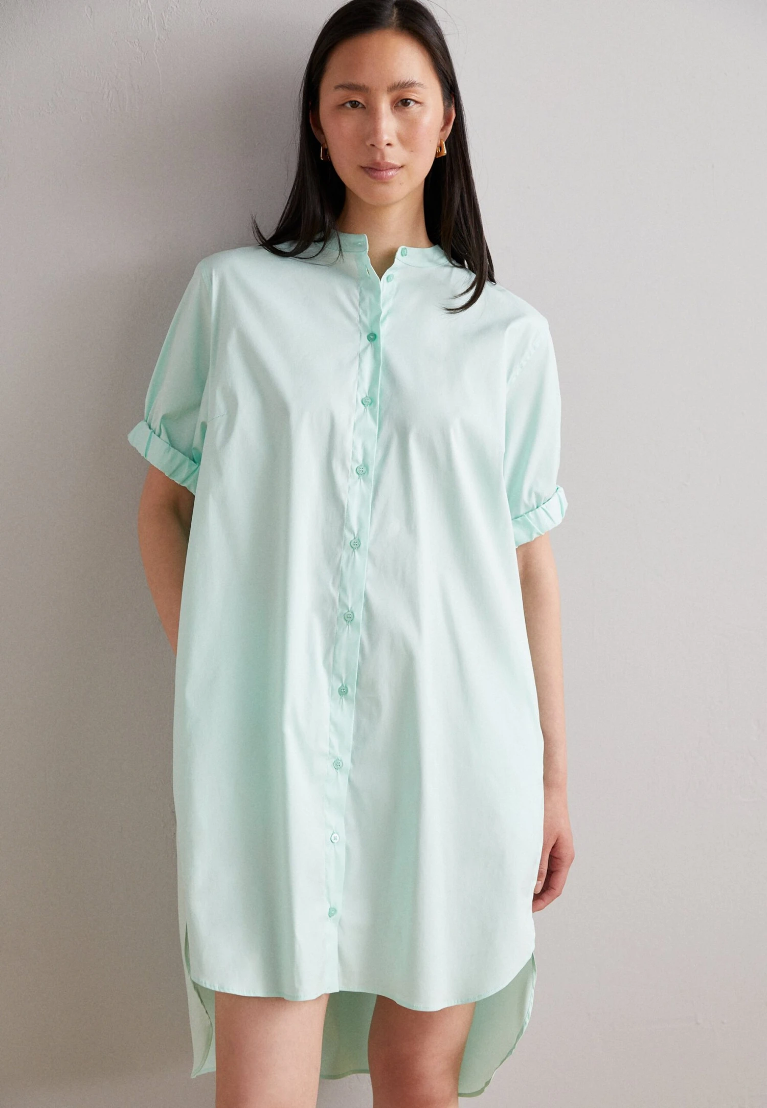 Mos Mosh Arleth Shirt Dress - Vestido Camisero - Brook Green