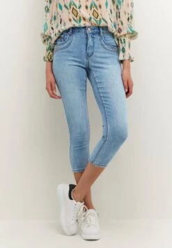 Cream Crbrenda 3/4- Shorts Vaqueros - Phonix Light Blue Denim