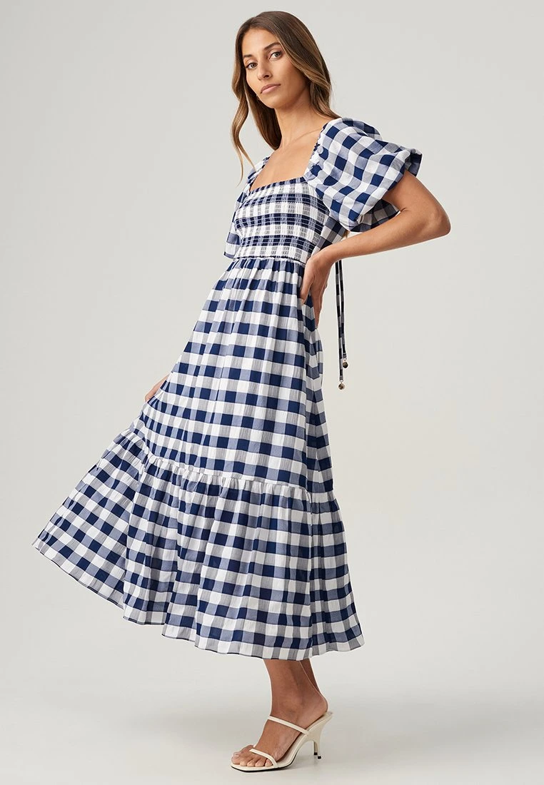Amara - Vestido Informal - Navy Gingham - Imagen 5