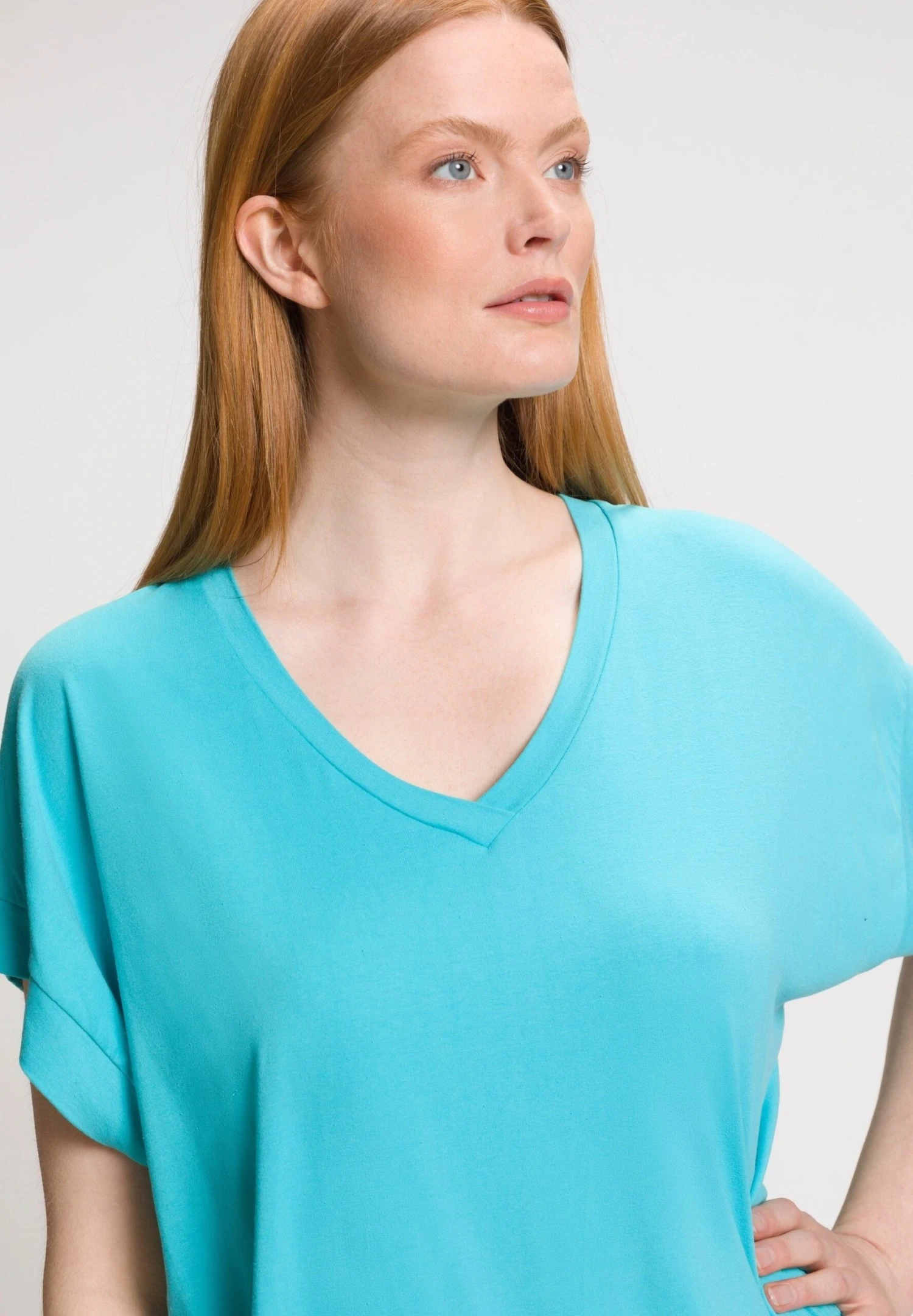 Ulla Popken Camiseta Básica - Türkis - Imagen 2