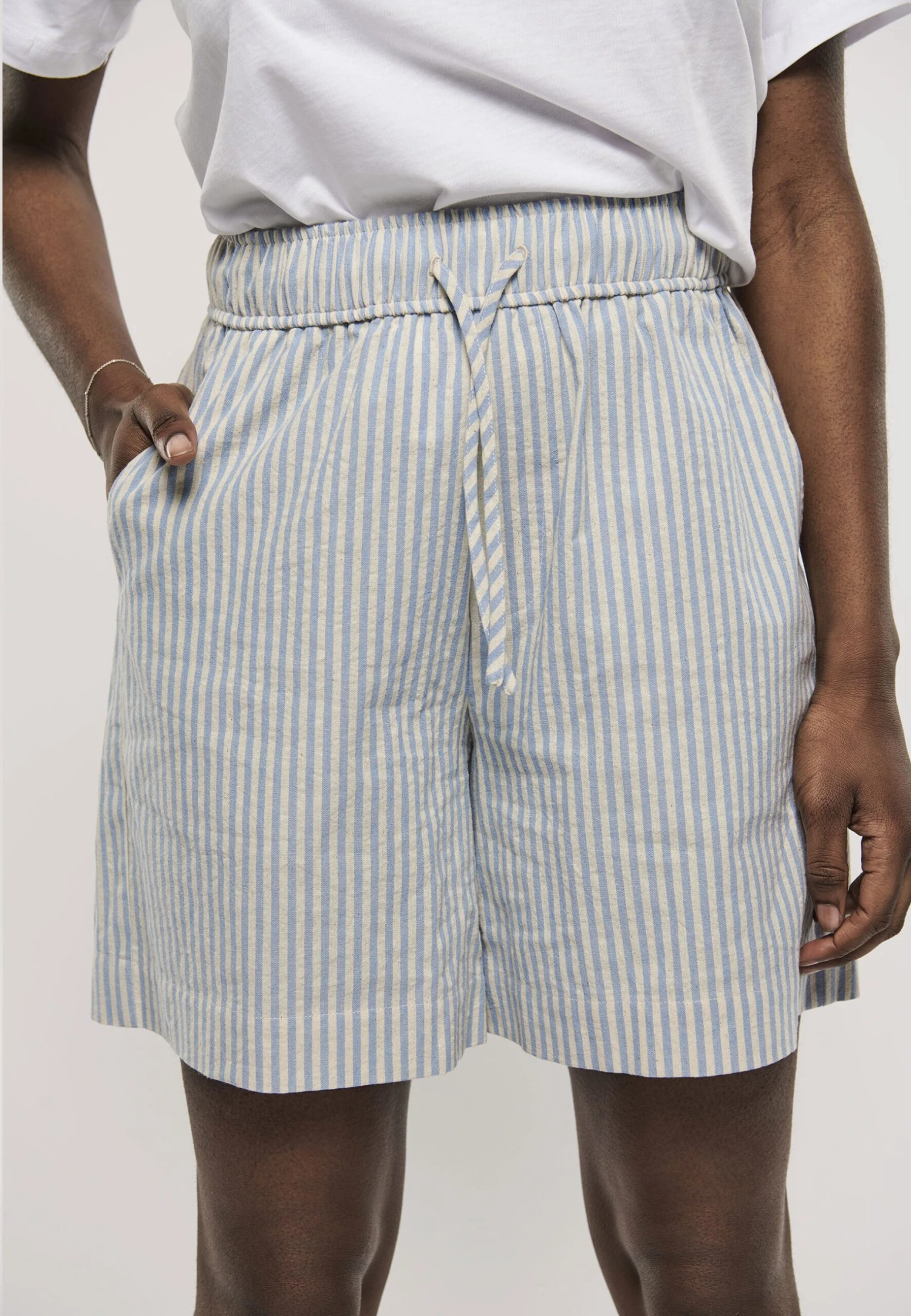 MbyM Meris - Shorts - Blue Sugar Stripe - Imagen 2