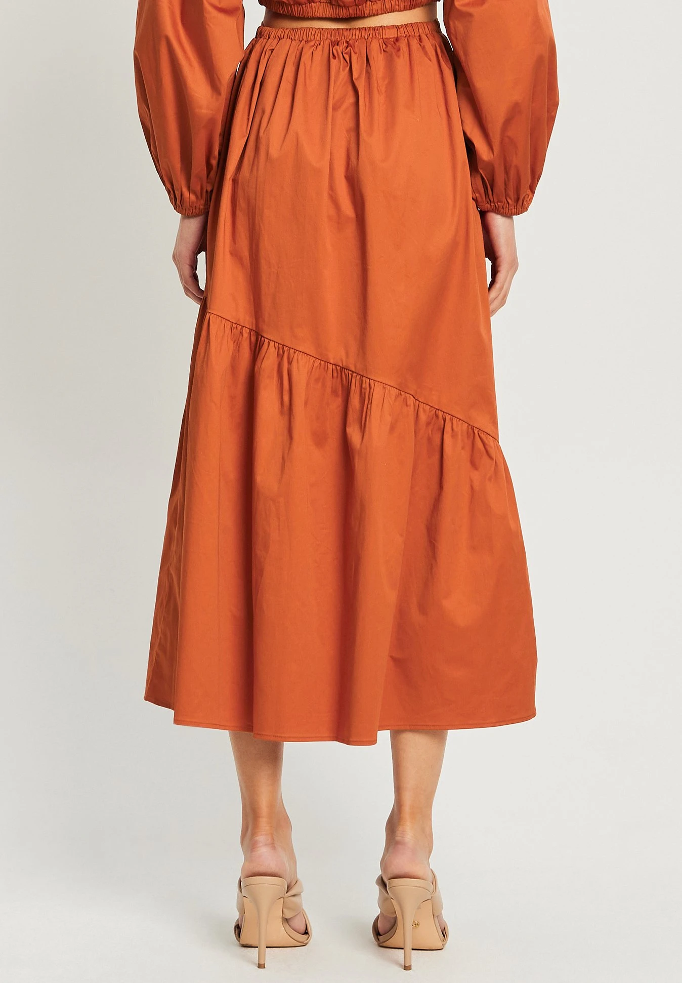 Bill Midi - Falda Acampanada - Rust - Imagen 3