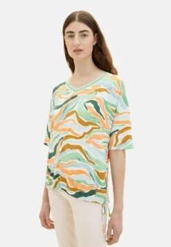Tom Tailor Gemustertes - Camiseta Estampada - Colorful Wavy Design