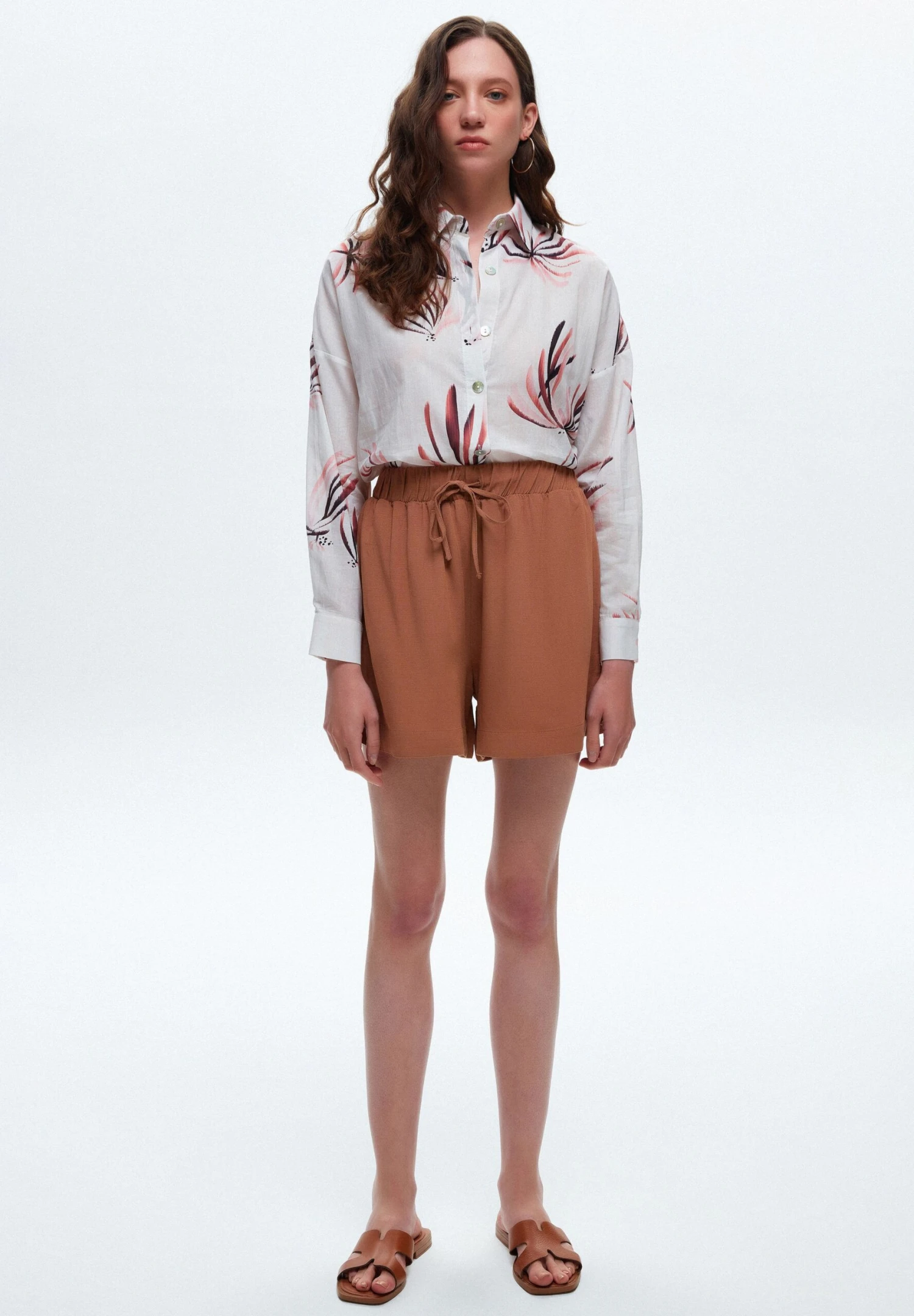 Elastic Waist - Shorts - Camel - Imagen 2