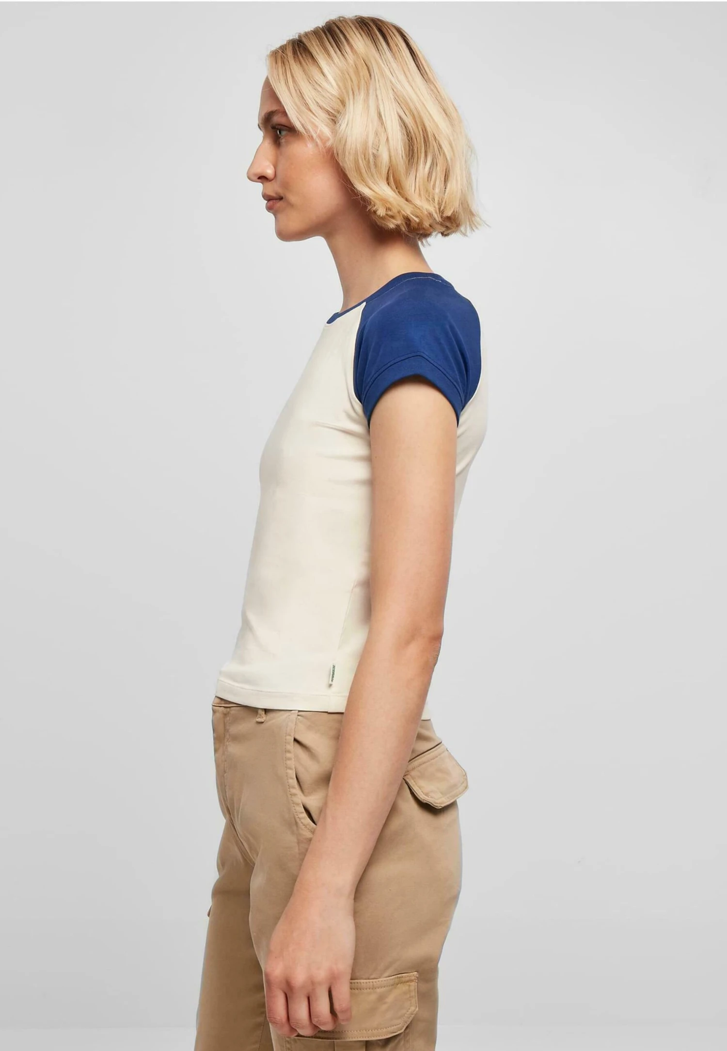 URBAN CLASSICS Stretch Retro Baseball - Camiseta Estampada - Whitesand Spaceblue - Imagen 4