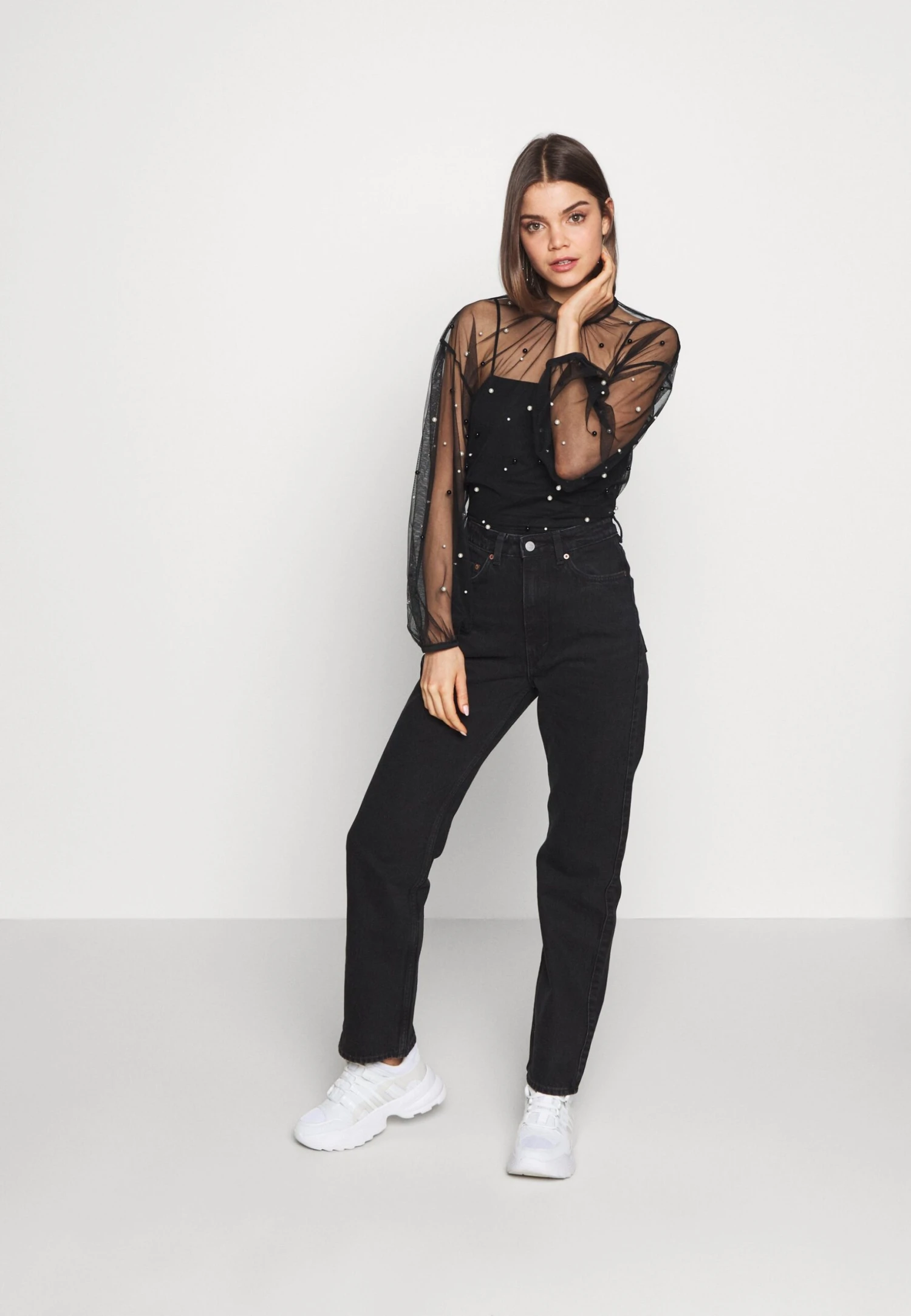 WEEKDAY Rowe Echo - Vaqueros Boyfriend - Black - Imagen 2