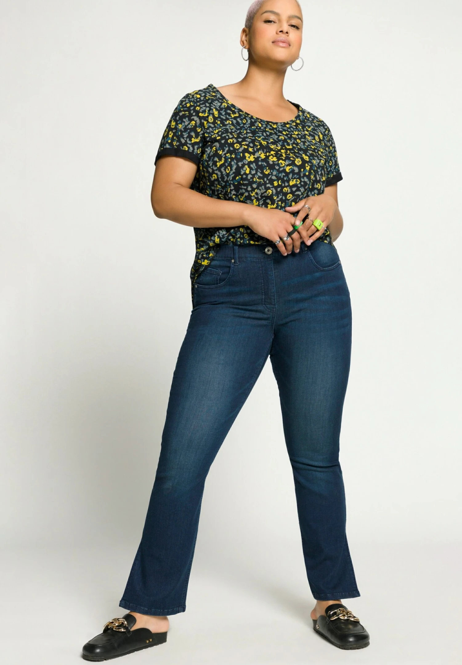 Vaqueros Bootcut - Dark Blue Denim - Imagen 2