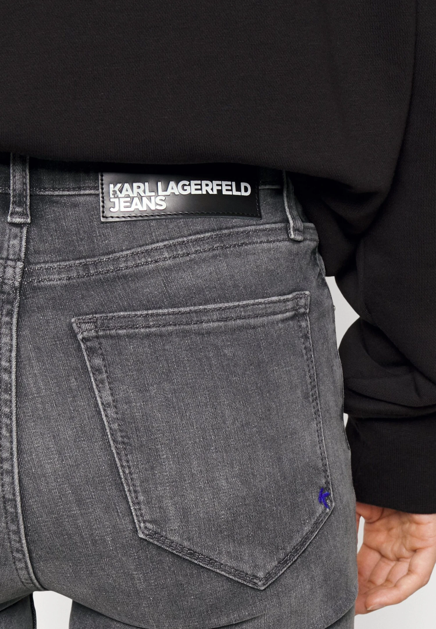 Karl Lagerfeld Jeans Skinny - Vaqueros Pitillo - Washed Grey - Imagen 6