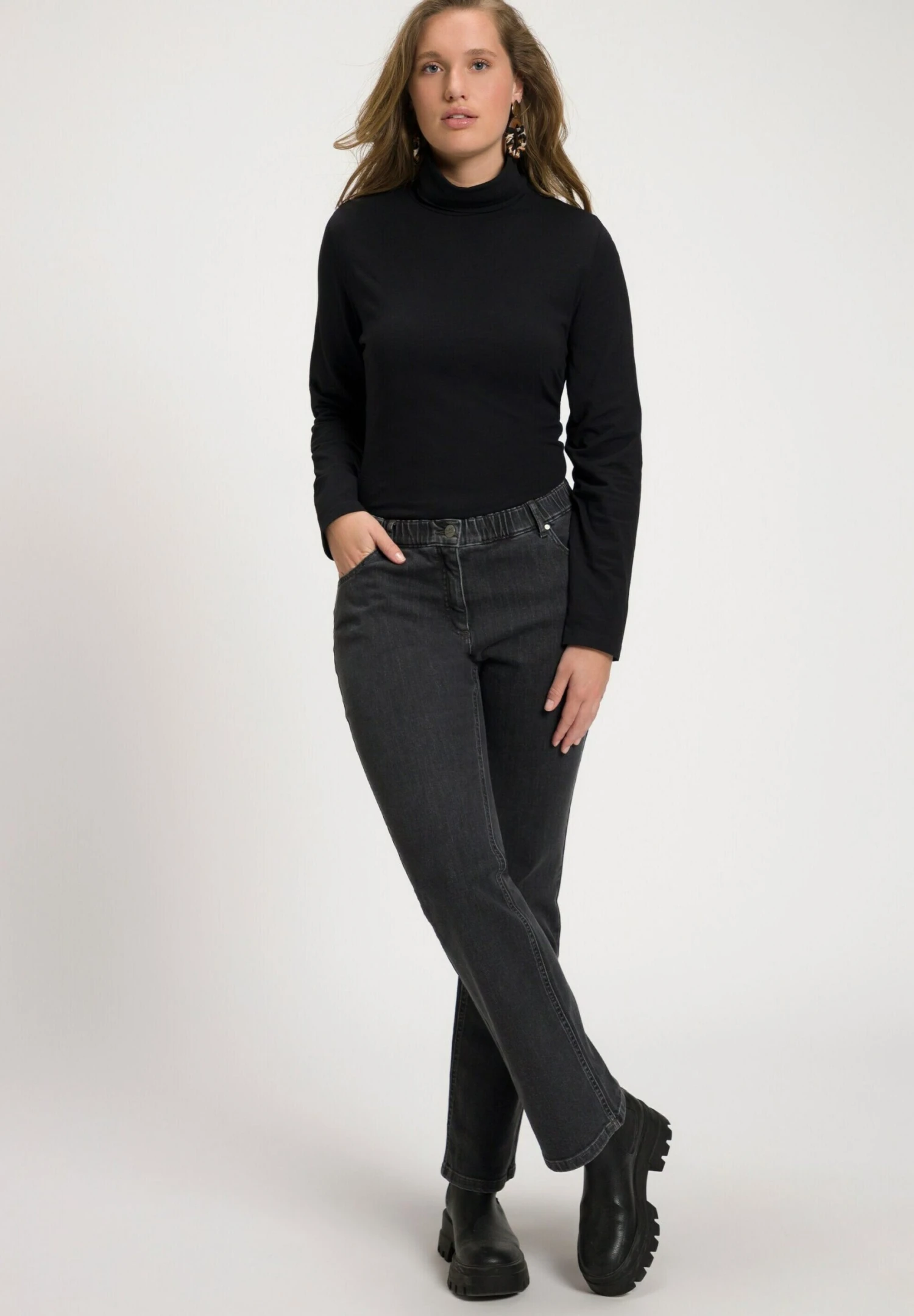 Ulla Popken Marie - Vaqueros Bootcut - Gris Denim - Imagen 2